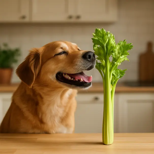Preparing celery safely for small dogs