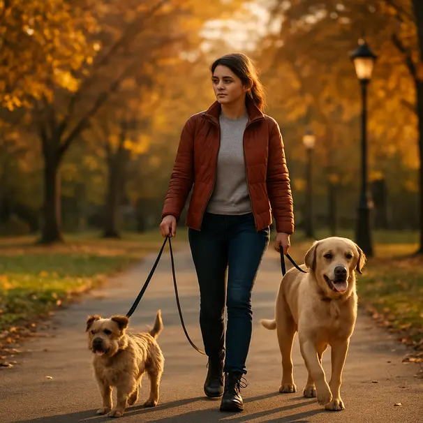 A confident carer keeps walks safe and enjoyable.
