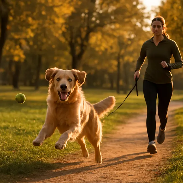A playful afternoon walk keeps energy levels balanced.