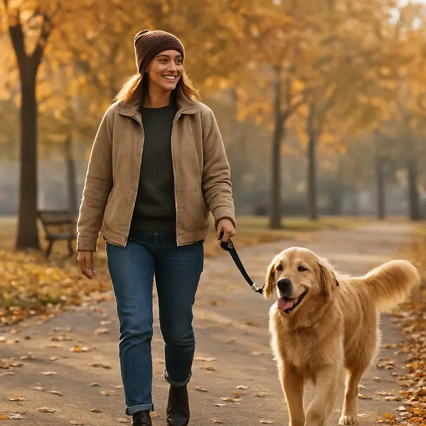 Una passeggiata mattutina calma al parco cittadino.
