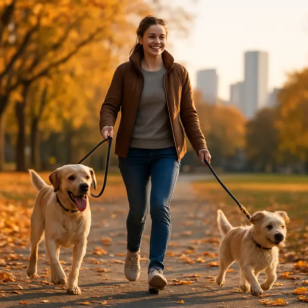 Paseos al aire libre mantienen a los perros activos y felices.