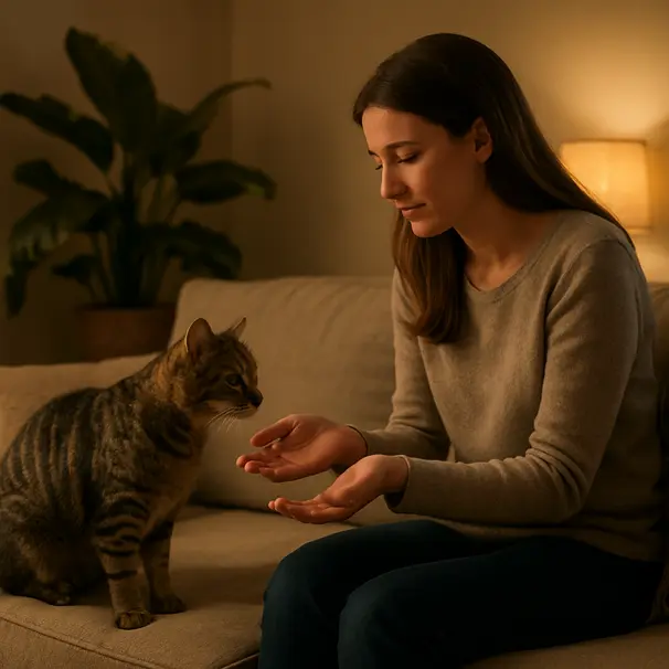 A calm meet-and-greet helps shy cats relax.